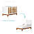 Quarto de Bebê Berço + Cômoda + Guarda Roupas Branco Fosco/Savana Flip - Imagem 4