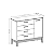 Quarto de Bebê Berço + Cômoda + Guarda Roupas Branco Fosco/Savana Flip - Imagem 11