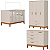 Quarto de Bebê Berço + Cômoda + Guarda Roupas Areia Fosco Flip - Imagem 1