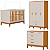 Quarto de Bebê Berço + Cômoda + Guarda Roupas Areia Fosco/Savana Flip - Imagem 1