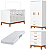 Quarto de Bebê Berço + Cômoda + Guarda Roupas Branco Fosco Flip - Imagem 3