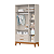 Quarto de Bebê Berço + Cômoda + Guarda Roupas Areia Fosco Flip - Imagem 6