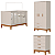 Quarto de Bebê Berço + Cômoda + Guarda Roupas Areia Fosco Flip - Imagem 1