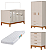 Quarto de Bebê Berço + Cômoda + Guarda Roupas Areia Fosco Flip - Imagem 3