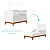 Quarto de Bebê Berço Flip + Cômoda Infantil 6 Gavetas Branco Fosco Classic - Imagem 4