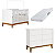 Quarto de Bebê Berço Flip + Cômoda Infantil 6 Gavetas Branco Fosco Classic - Imagem 3