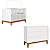 Quarto de Bebê Berço Flip + Cômoda Infantil 6 Gavetas Branco Fosco Classic - Imagem 1
