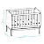 Quarto de Bebê Berço Flip + Cômoda Infantil 6 Gavetas Branco Fosco/Savana Classic - Imagem 5