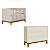 Quarto de Bebê Berço Flip + Cômoda Infantil 6 Gavetas Areia Fosco Classic - Imagem 1