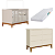 Quarto de Bebê Berço Flip + Cômoda Infantil 6 Gavetas Areia Fosco Classic - Imagem 3