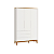 Guarda Roupa Infantil Boom 3 Portas 3 Gavetas Branco Fosco/Savana - Imagem 1