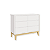 Quarto de Bebê Guarda Roupa Classic + Cômoda 6 Gavetas Branco Fosco - Imagem 10