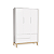 Quarto de Bebê Guarda Roupa Classic + Cômoda 6 Gavetas Branco Fosco - Imagem 9