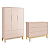 Quarto de Bebê Guarda Roupa Classic + Cômoda 6 Gavetas Rosa Fosco - Imagem 6