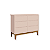 Quarto de Bebê Guarda Roupa Classic + Cômoda 6 Gavetas Rosa Fosco - Imagem 4