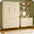 Quarto de Bebê Guarda Roupa Classic + Cômoda 6 Gavetas Areia Fosco - Imagem 2