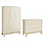 Quarto de Bebê Guarda Roupa Classic + Cômoda 6 Gavetas Areia Fosco - Imagem 6