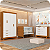Quarto de Bebê Guarda Roupa Zaki + Cômoda Infantil 1 Porta e 4 Gavetas Branco Fosco/ Savana - Imagem 2