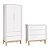 Quarto de Bebê Guarda Roupa Classic + Cômoda 3 Gavetas Branco Fosco - Imagem 6