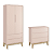 Quarto de Bebê Guarda Roupa Classic + Cômoda 3 Gavetas Rosa Fosco - Imagem 6