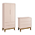 Quarto de Bebê Guarda Roupa Classic + Cômoda 3 Gavetas Rosa Fosco - Imagem 1