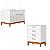 Quarto de Bebê Berço Americano Flip + Cômoda Infantil 4 Gavetas Branco Fosco - Imagem 1