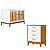 Quarto de Bebê Berço Americano Flip + Cômoda Infantil 4 Gavetas Branco Fosco/Savana - Imagem 1