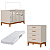 Quarto de Bebê Berço Americano Flip + Cômoda Infantil 4 Gavetas Areia Fosco - Imagem 3