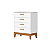 Quarto de Bebê Guarda Roupa Flip + Cômoda Infantil 4 Gavetas Branco Fosco - Imagem 6