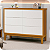 Kit 2 Cômoda Infantil 6 Gavetas Classic Branco Fosco/ Savana - Imagem 2