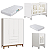 Quarto de Bebê Berço Evolution + Guarda Roupa Infantil 4 Portas Classic Branco Fosco - Imagem 3