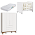 Quarto de Bebê Berço Evolution + Guarda Roupa Infantil 4 Portas Classic Branco Fosco - Imagem 2