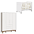 Quarto de Bebê Berço Evolution + Guarda Roupa Infantil 4 Portas Classic Branco Fosco - Imagem 1