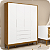 Quarto de Bebê Berço Evolution + Guarda Roupa Infantil 4 Portas Classic Branco Fosco/Savana - Imagem 5