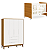 Quarto de Bebê Berço Evolution + Guarda Roupa Infantil 4 Portas Classic Branco Fosco/Savana - Imagem 1