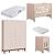 Quarto de Bebê Berço Evolution + Guarda Roupa Infantil 4 Portas Classic Rosa Fosco - Imagem 3