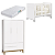 Quarto de Bebê Berço Evolution + Guarda Roupa Infantil 3 Portas Classic Branco Fosco - Imagem 2