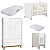Quarto de Bebê Berço Evolution + Guarda Roupa Infantil 3 Portas Classic Branco Fosco - Imagem 3