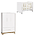 Quarto de Bebê Berço Evolution + Guarda Roupa Infantil 3 Portas Classic Branco Fosco - Imagem 1