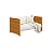 Quarto de Bebê Berço Evolution + Guarda Roupa Infantil 3 Portas Classic Branco Fosco/Savana - Imagem 12