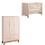 Quarto de Bebê Berço Evolution + Guarda Roupa Infantil 3 Portas Classic Rosa Fosco - Imagem 1