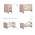 Quarto de Bebê Berço Evolution + Guarda Roupa Infantil 3 Portas Classic Rosa Fosco - Imagem 8