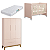 Quarto de Bebê Berço Evolution + Guarda Roupa Infantil 3 Portas Classic Rosa Fosco - Imagem 2