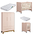 Quarto de Bebê Berço Evolution + Guarda Roupa Infantil 3 Portas Classic Rosa Fosco - Imagem 3