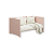 Quarto de Bebê Berço Evolution + Guarda Roupa Infantil 3 Portas Classic Rosa Fosco - Imagem 13