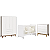 Quarto de Bebê Berço Evolution + Guarda Roupa + Cômoda Gaveteira Elfe Branco Fosco - Imagem 1