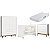 Quarto de Bebê Berço Evolution + Guarda Roupa + Cômoda Gaveteira Elfe Branco Fosco - Imagem 2