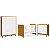 Quarto de Bebê Berço Evolution + Guarda Roupa + Cômoda Gaveteira Elfe Branco Fosco/Savana - Imagem 1