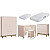 Quarto de Bebê Berço Evolution + Guarda Roupa + Cômoda Gaveteira Elfe Rosa Fosco - Imagem 3