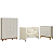 Quarto de Bebê Berço Evolution + Guarda Roupa + Cômoda Gaveteira Elfe Areia Fosco - Imagem 1
